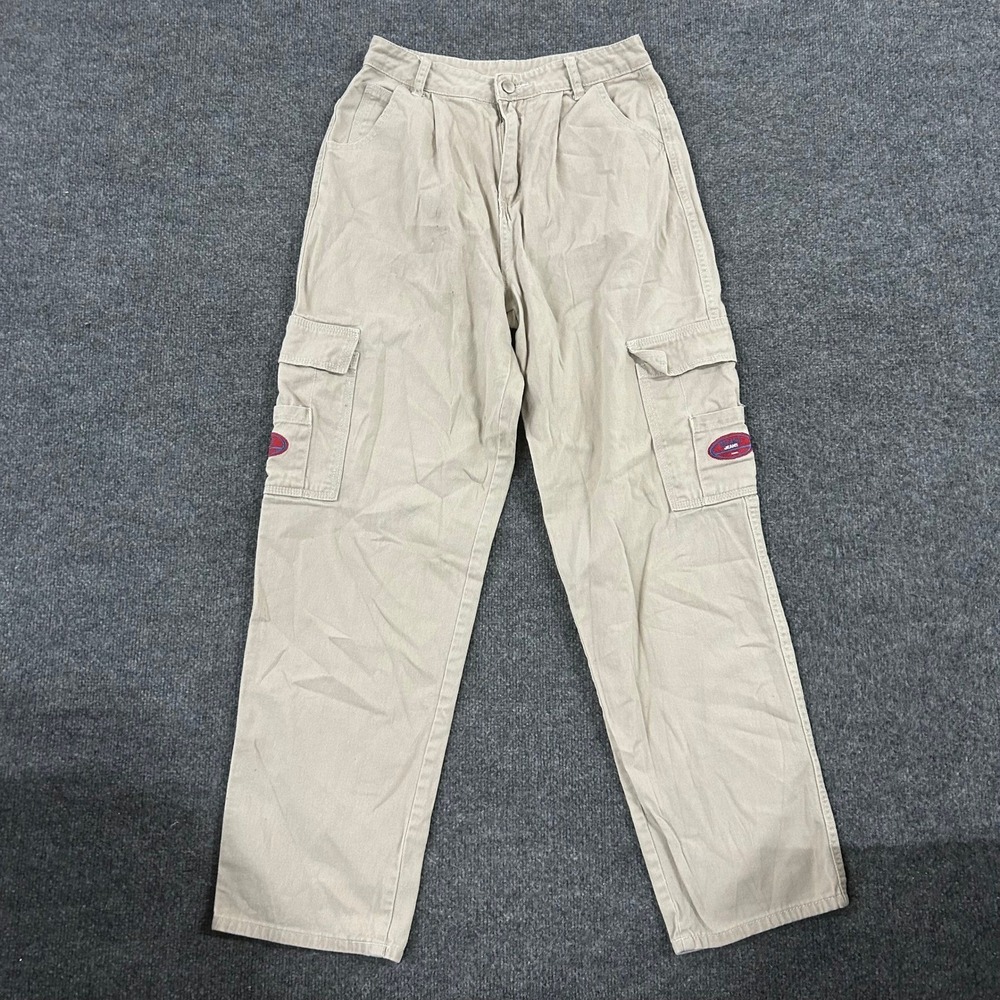 SHEIN Cargo Pants Womens Size S Beige Cotton Twill Relaxed Straight Leg Utility